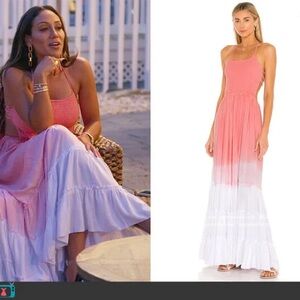 Tiare Hawaii x REVOLVE Naia Dress in Dusty Rose & White Gradasi S/M